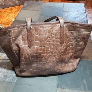 Leather fossil bag